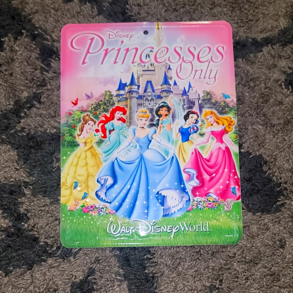 NWOT Disney Metal Sign ✨️ "Princess Only"